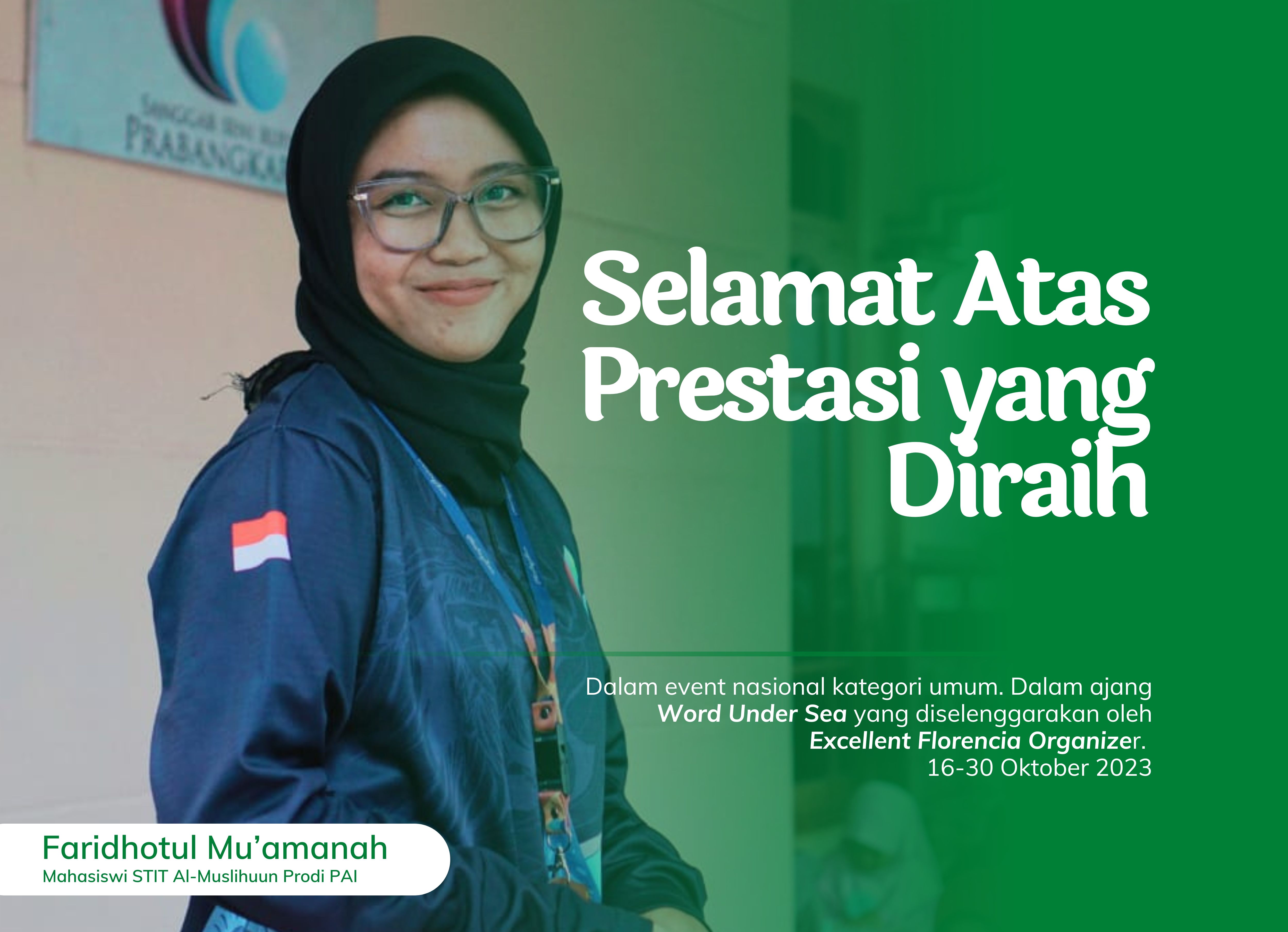 Mahasiswi STIT Al-Muslihuun Borong Juara di Event Nasional Word Under Sea